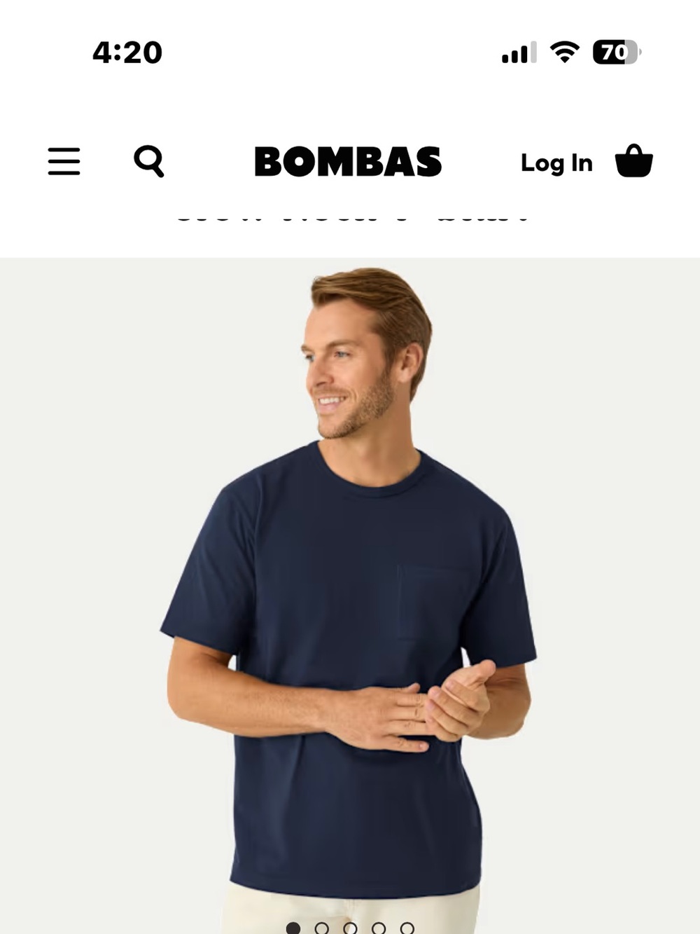 Bombas Midnight Navy Short-Sleeve Pocket Tee